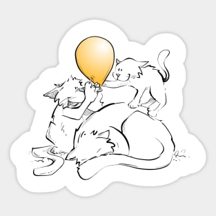 Kittens up to No Good (Color) Sticker